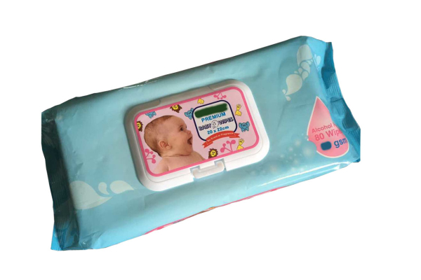 Lingettes humides pour bébé Spunlace fabriquées en Chine